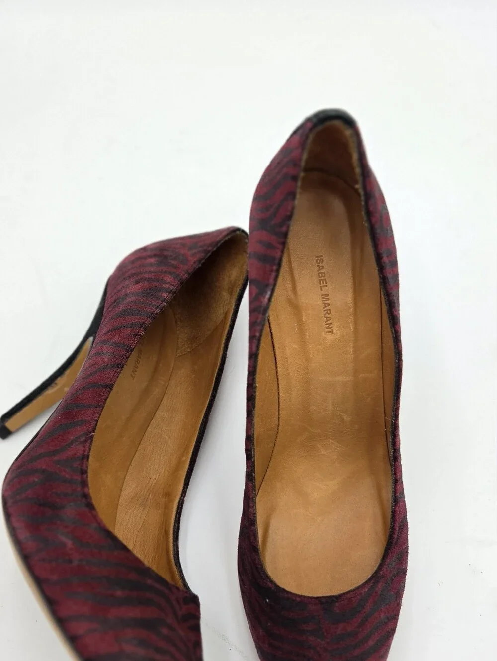 Isabel Marant size 37 US 7 Zebra-Print Suede Pointed Toe Pumps Heels